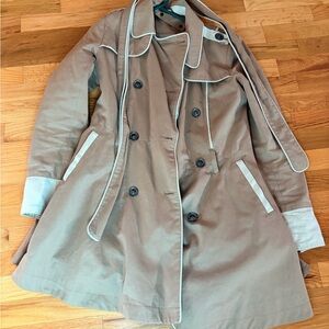 Nordstrom Beige Double-Breasted Trench Coat